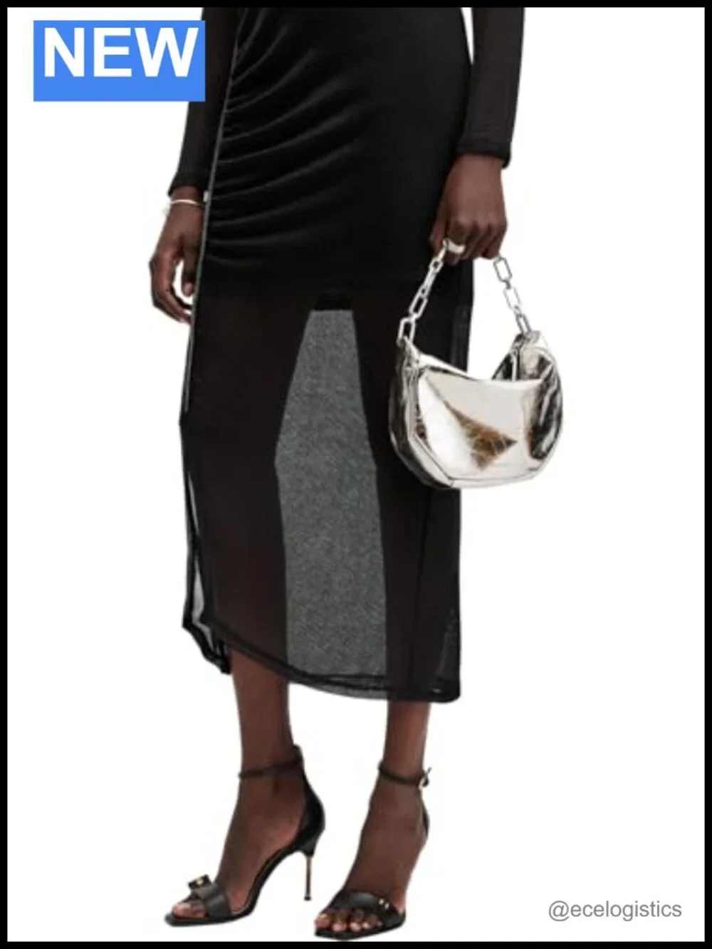 Mini Leather Hobo Bag with Chain Strap Crossbody